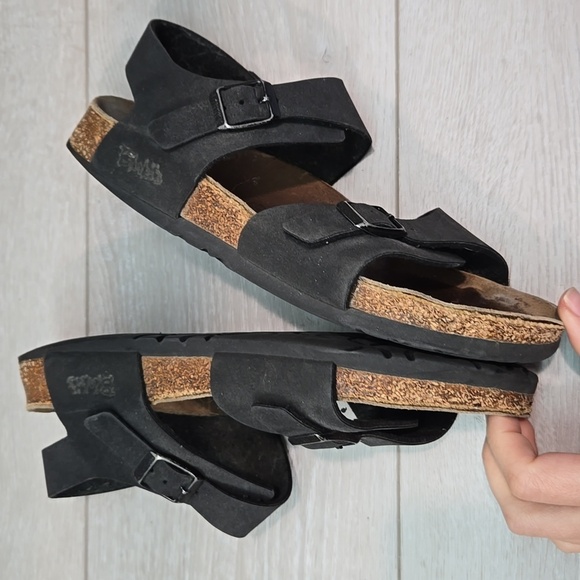 Birkis By Birkenstock Women Ankle Leather Flats Sandals Sz 37/6 Narrow - Picture 13 of 16